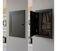 Panel de Acceso Oculto para Techo, Trampilla Pladur Tapa de Revisión Tapa Caja Fusibles, Incluye Torni, Puerta de Acceso de Metal para Paredes & Techos, Oculta Tuberías, Cables(Black,200x350 mm)