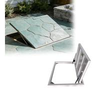 Panel de acceso oculto sin costuras para puerta de sótano con abridor de ventosa, cubierta de apertura oculta para el suelo (38 x 23 pulgadas) para un fácil acceso y eficiencia de espacio