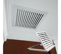 Panel de acceso, Panel de acceso a la ventilación aire retorno aluminio con filtro rejilla bisagras, blanco, varios tamaños(23.6x23.6in(60x60) cm)