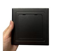 Panel de Acceso Panel de Acceso de Plástico Negro de 15 X 15 X 20 X 20 Cm, Trampilla de Inspección Autoadhesiva, Placa de Cubierta de Apertura Extraíble y Tapa Decorativa para Orificios de Pared(225x2