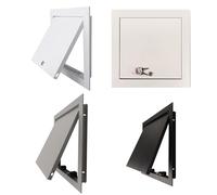 Panel de acceso, panel de reparación, panel de acceso de inspección blanco, con cerradura y llave, adecuado para cualquier habitación, instalación sin herramientas, para fontanería/electricidad (negro