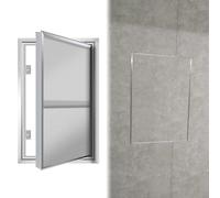 Panel de acceso para ducha de 45 x 60 cm, puerta de metal con apertura a presión, escotilla de inspección oculta para fontanería, panel de yeso, placa de fácil cobertura para agujeros