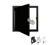 panel de acceso Puerta de acceso al espacio bajo el suelo exterior, 6x6« 8x8» 10x10« 12x12» 14x14« 16x16» 20x20" Panel de inspección de aluminio con pestillo táctil(Black,7.9x5.9in/200x150mm)