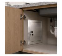 panel de acceso Puerta de Acceso con Cerradura para Interiores y Exteriores (para Cocinas), Panel de Acceso de Acero Inoxidable para Pared o Techo, Puerta de Inspección(Hole 45x60cm)