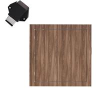 Panel De Acceso Tipo Magnético De Grano De Madera, Puerta De Acceso | Sello Que Bloquea El Polvo, Resistente A Arañazos Y Desgaste, Bordes Pulidos Suaves, Marco(Black Walnut,30x30cm)