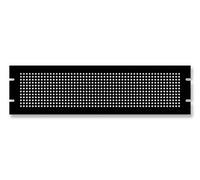 Panel de acero, negro, 4U, perforado, paneles de estante, recinto, accesorios de estante y gabinete, cantidad 1 | PPFS19007BK2