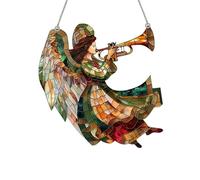 Panel de acrílico manchado - 20 x 20 cm, colgante de acrílico, pieza de decoración de ventana de color claro | Decoración para el hogar, cocina, sala de estar, decoración de pared