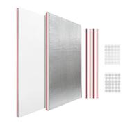 Panel de Aislamiento de Espuma para Aire Acondicionado - Bloqueador de Papel de Aluminio Disco Aislante, Juego de Paneles de Aislamiento Lateral de Aire Acondicionado | Para Dormitorio Hotel Sala de