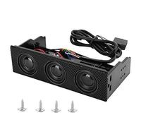 Panel de altavoz frontal de la computadora, panel de altavoz frontal de la carcasa de la computadora, sonido envolvente estéreo, micrófono integrado y tres juegos de altavoces, para el panel frontal d