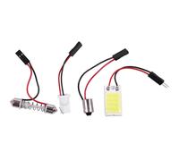 Panel de bombillas LED COB de 18 luces blancas superbrillantes para autom?vil + adaptadores de fest?n T10