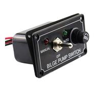 Panel De Botones Para Barco | Control Manual Bomba con Fusible | Panel de Botones para Autocaravana | Protección de Circuitos en Sistemas Bombas de Achique para Uso Marino en Yates Camiones y Embarcac