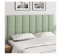 Panel de cabecera Autoadhesivo, Acolchado anticolisión para Pared Infantil, Pegatinas de Pared 3D de Tela de Lino y algodón, decoración de Pared para Dormitorio (Verde Hierba, 140 x 50 cm)