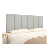 Panel de cabecero tapizado gris tamaño King con soporte de pared ajustable, panel de cama acolchado reutilizable para diseño intercambiable (180 x 55 x 3 cm)