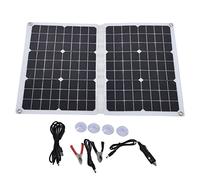 Panel de carga solar de 18 V, alta eficiencia, plegable, flexible, 40 W, generación de energía con múltiples protecciones para coches, caravanas, barcos, ATVs Outdoor Adventures PET EVA Material
