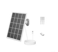 Panel de carga solar de 3,3 W para EufyCam 2 Pro, para Ring Spotlight Cam con cable, para cámaras de vigilancia de entrada Blink, 4G y Anker compatibles con 5 V (blanco)