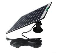 Panel de carga solar de 5 W para cámaras Arlo, cargador solar monocristalino de 5 V para ARLO Pro 4 Ultra 2 Pro 3, sistema de cámara de seguridad al aire libre (negro)