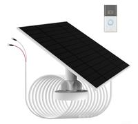 Panel de carga solar de alta e 6 W compatible con baterías de timbre Ring con protección de circuito inteligente Ip66 resistente a la intemperie y montaje ajustable para una energía