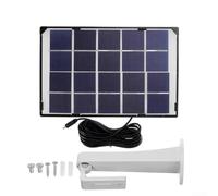 Panel de carga solar para cámara de 6 W, con soporte de montaje ajustable de 360 grados, fuente de alimentación de polisilicio para cámara de seguridad