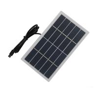 Panel de cargador solar de 2 W con cable de 1,5 m para una conexión cómoda a teléfonos y otros dispositivos alimentados por USB