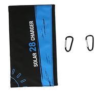 Panel de cargador solar portátil 28W plegable de alta eficiencia cargador de teléfono solar para camping viajes actividades al aire libre tela ABS material de goma 34.4x11.4x0.7in