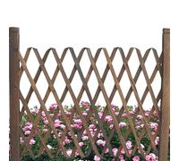 Panel de celosía: 1 unidad de valla de jardín retráctil, puerta plegable de aislamiento para mascotas, barandilla de abeto | Soporte extensible para plantas trepadoras, pepinos, rosas, Clematis, equip