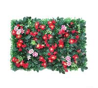 Panel de césped artificial, 40x60cm seto de pared verde, cerca de la planta de simulación, follaje plástico limpio, decoración de jardín para café(1)