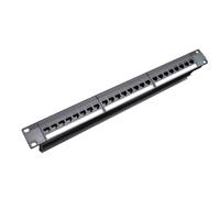 Panel de conexi?n CAT6 de 24 puertos, 1U, 19 pulgadas, con puerto de contacto RJ45 (puerto RJ45), marco modular