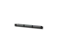 Panel de conexión 1U STP 24x RJ45 Cat6 negro con I-PP 24-RS-C6T