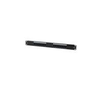 Panel de conexión 1U UTP 16x RJ45 Cat5e negro I-PP 16-RU-C5ET