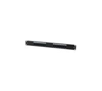 Panel de conexión 1U UTP 16x RJ45 Cat6 negro I-PP 16-RU-C6T