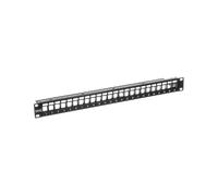 Panel de conexión vacío 19 pulgadas 24x teclas 1U negro DN-91411