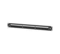 Eaton Cat6 24-Port POE+ Patch Panel, RJ-45 Ethernet, 1U Rackmount, EIA/TIA 568A/B Wiring Standards for 110 & Krone Terminations, Negro (N252-P24)