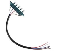 Panel de control de 5 botones para campana extractora, material PC con cerradura e interruptor de luz, distancia entre agujeros 12 cm, longitud del cable 40 cm