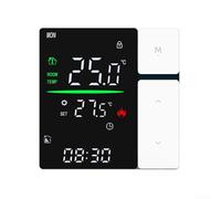 Panel de control de termostato inteligente con calefacción programable, modo de ahorro de energía, bloqueo infantil y mecanismos de seguridad para sistemas de calefacción del hogar (calefacción