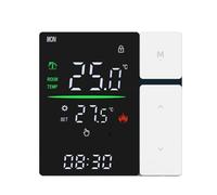 Panel de control de termostato inteligente con pantalla LCD, controlador de temperatura programable para calefacción eléctrica y a base de agua, calentador eléctrico de 16 A, caldera de 3 A, negro y