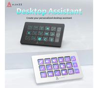 Panel de Control Multifunción Ajazz AKP153E, Asistente de Escritorio Inteligente, Mini Teclado de 12 Teclas, Apto para Múltiples Escenarios de Oficina BLANCO