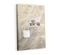 Panel de corcho grande horizontal | tablero mural para oficina hogar escuela | notas fotos ideas proyectos y recordatorios | montaje rápido incluido - 40x60 - vistoso - Sombra de hoja de palma