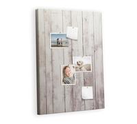 Panel de corcho horizontal para oficina | tablero mural para planificación de proyectos | notas fotos ideas y documentos | hogar escuela cocina - 70x100 - vistoso - Tablas de madera blancas