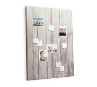 Panel de corcho horizontal para oficina | tablero mural para planificación de proyectos | notas fotos ideas y documentos | hogar escuela cocina - 100x140 - metálico - Tablas de madera blancas