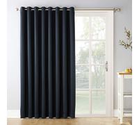 Panel de cortina corredizo para puerta de patio Sun Zero Easton, extra ancho, opaco y con ojales, de 254 x 213 cm