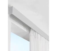 Panel de cortina para ventanas de bahía, tablero de cornisa de una sola pista, compatible con persianas enrollables y venecianas, kit de cubierta de casete de ventana