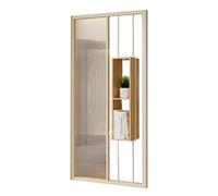 Panel de cristal dorado con estantes para separación de privacidad en hoteles, oficinas, dormitorios, restaurantes, 50 x 60 cm, separador de ambientes decorativo