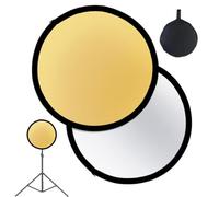 Panel de disco de luz circular reflector de estudio fotográfico | Reflector difusor plegable portátil con bolsa, tela reflectante para fotografía al aire libre