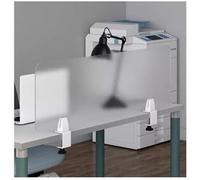 Panel de división de oficina acrílico esmerilado con abrazadera para aulas y escuelas, divisor transparente de 30 x 60 cm para mayor privacidad y gestión del espacio