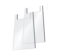 Panel de división de pared de sofá, espaciador de pared de acrílico transparente para protección de muebles, patas de sofá invisibles reutilizables (2 piezas)