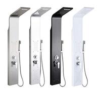 Panel De Ducha Columna de Ducha en acero inoxidable 304, 5 Funciones, Ducha Moderna Multifunción para Baño, Altura: 140 cm - Proceso de Pulido (Acero inoxidable)