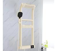 Panel de ducha de acero inoxidable con cabezal de ducha de lluvia, chorros corporales y control termostático para una experiencia de baño lujosa