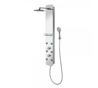 Panel de ducha HSK Softcube, parte delantera: espejo, -47, 1001600KB10-47, Versión: con ducha mural redonda, super-plana, Ã250 mm, altura 2 mm