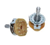 Panel de eje de interruptor de banda RS25 L = 20mm 1P11T 2P4T 2P5T 2P6T 3P3T 3P4T 4P3T Selector giratorio 1 Uds(2P5T)