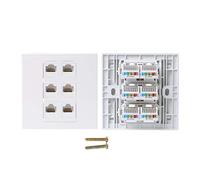 Panel de enchufe de computadora tipo 86, módulo de red RJ45, CAT5E, toma de interfaz de cable